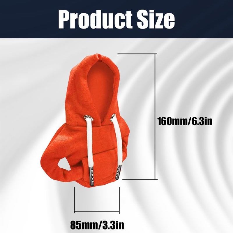 Lecctso Car Shift Knob Hoodie, Fashionable Sweater Hoodie Auto Gear Shift Knob Protector, Universal Car Interior Accessories Funny Car Shift Knob Cover for Car Truck SUV (Orange - Image 2